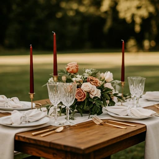 Réception de mariage de luxe en plein air